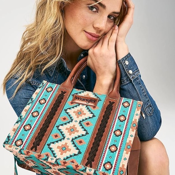Wrangler Handbags - Wrangler Aztec Small Tote/Crossbody Bag
